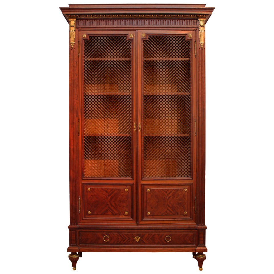 Tall Louis XVI Cabinet / Bookcase by Paul Sormani (1817-1877)