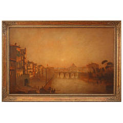 Rome / 19th Century Oil on Canvas Framed