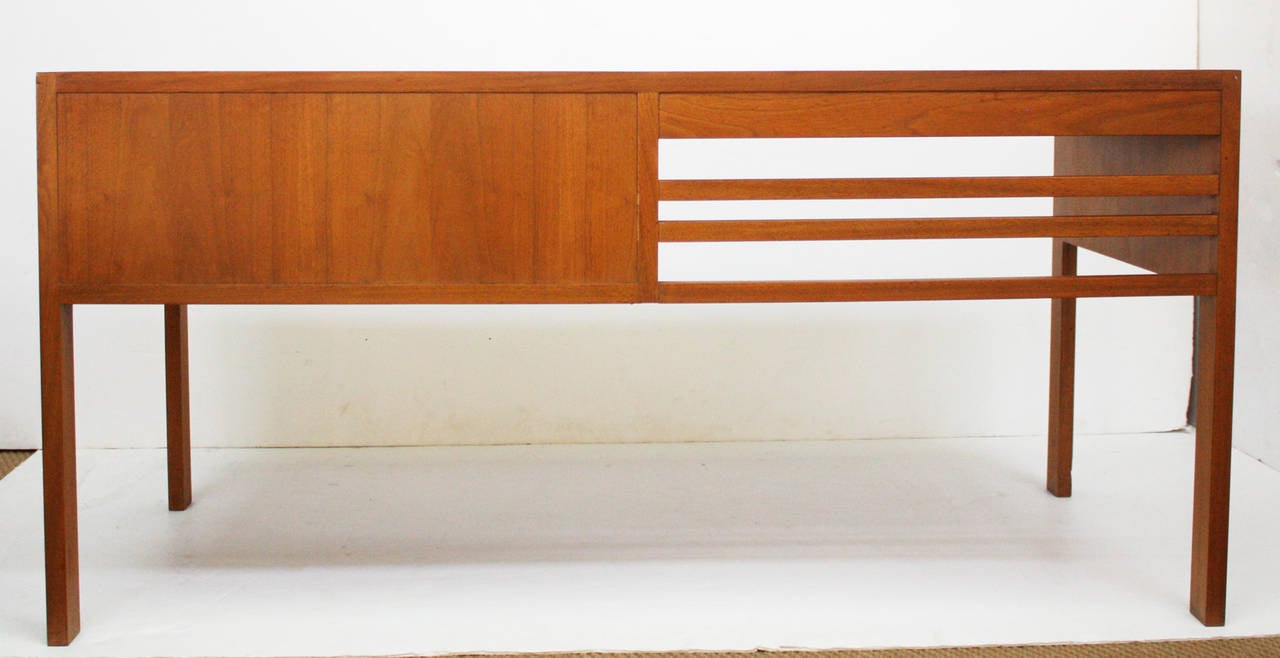 American Mid-Century Modern Walnut Desk by Baker Furniture