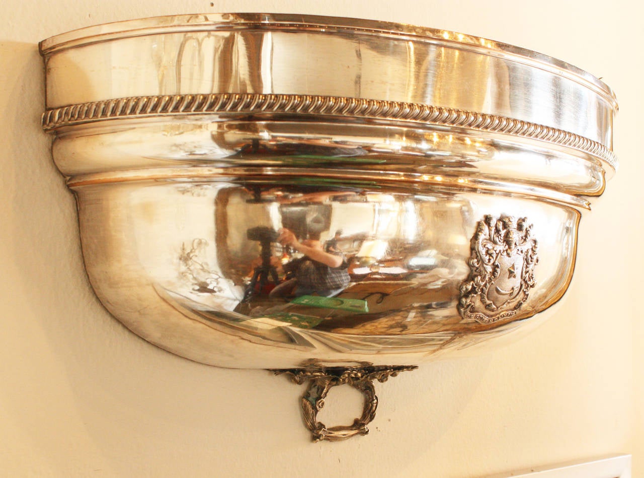 English Silver Plated Meat Dome as Wall Pockets / Planters