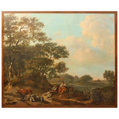 Used 18th Century Dutch Pastoral Landscape from Boston's Ames-Webster Mansion
