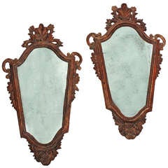 18th Century Venetian Silver Gilt Mirrors / pair