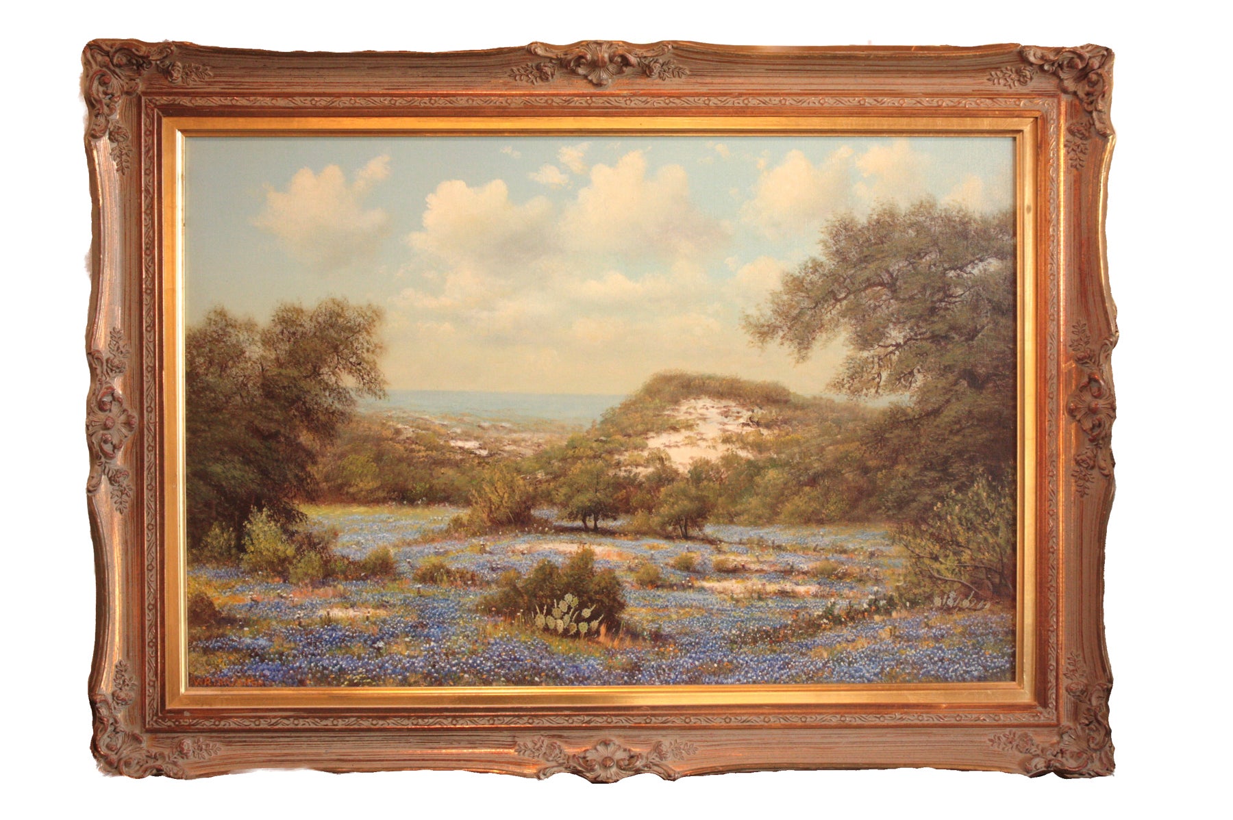 Landscape with Bluebonnets by W. R. Thrasher