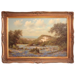 Landscape with Bluebonnets by W. R. Thrasher