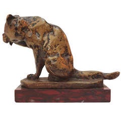 Seated Cat Bronze by G. Gardet (1863 -1939)