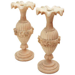 Pair of Alabaster Vases