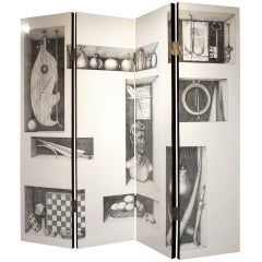 Vintage Neiman-Marcus Small Folding Screen by Fornasetti