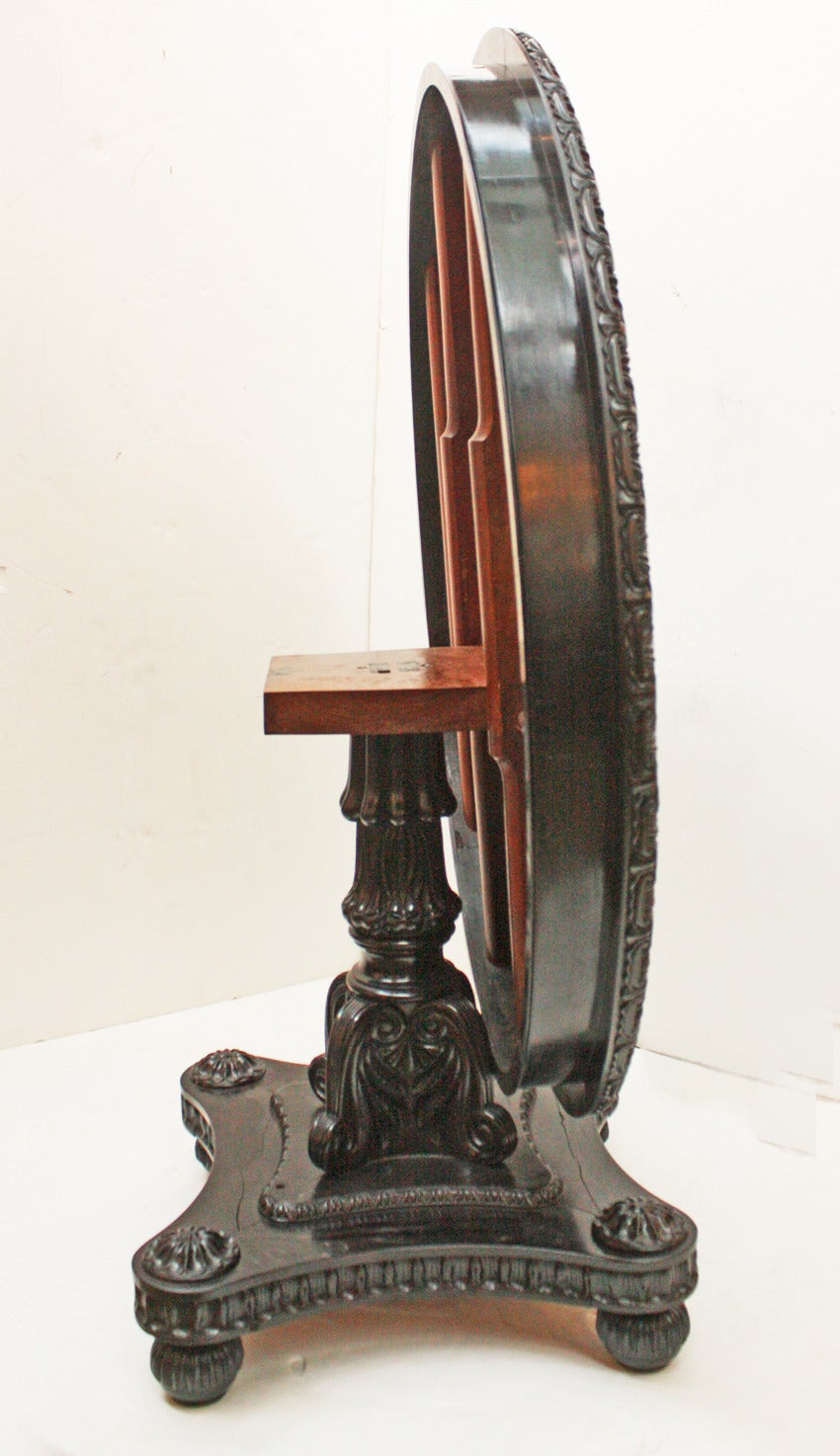 Carved Anglo-Indian, Ceylonese Ebony and Specimen Wood Centre Table