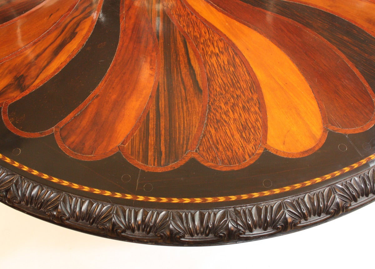 Anglo-Indian, Ceylonese Ebony and Specimen Wood Centre Table 3