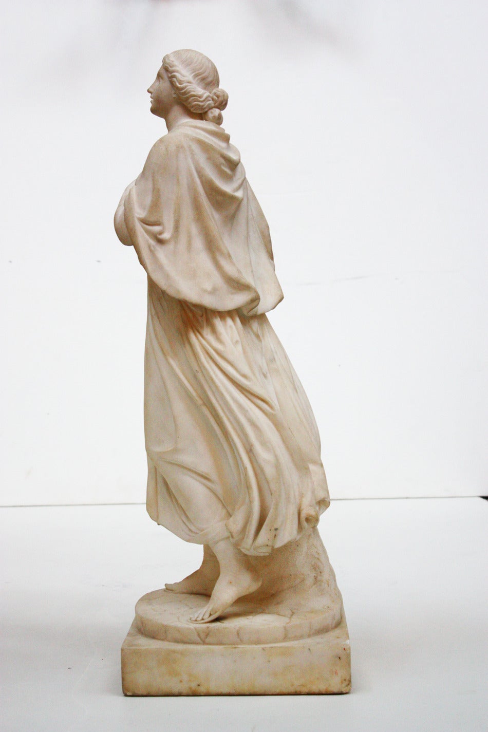 Classical Greek White Marble Sculpture of a Woman