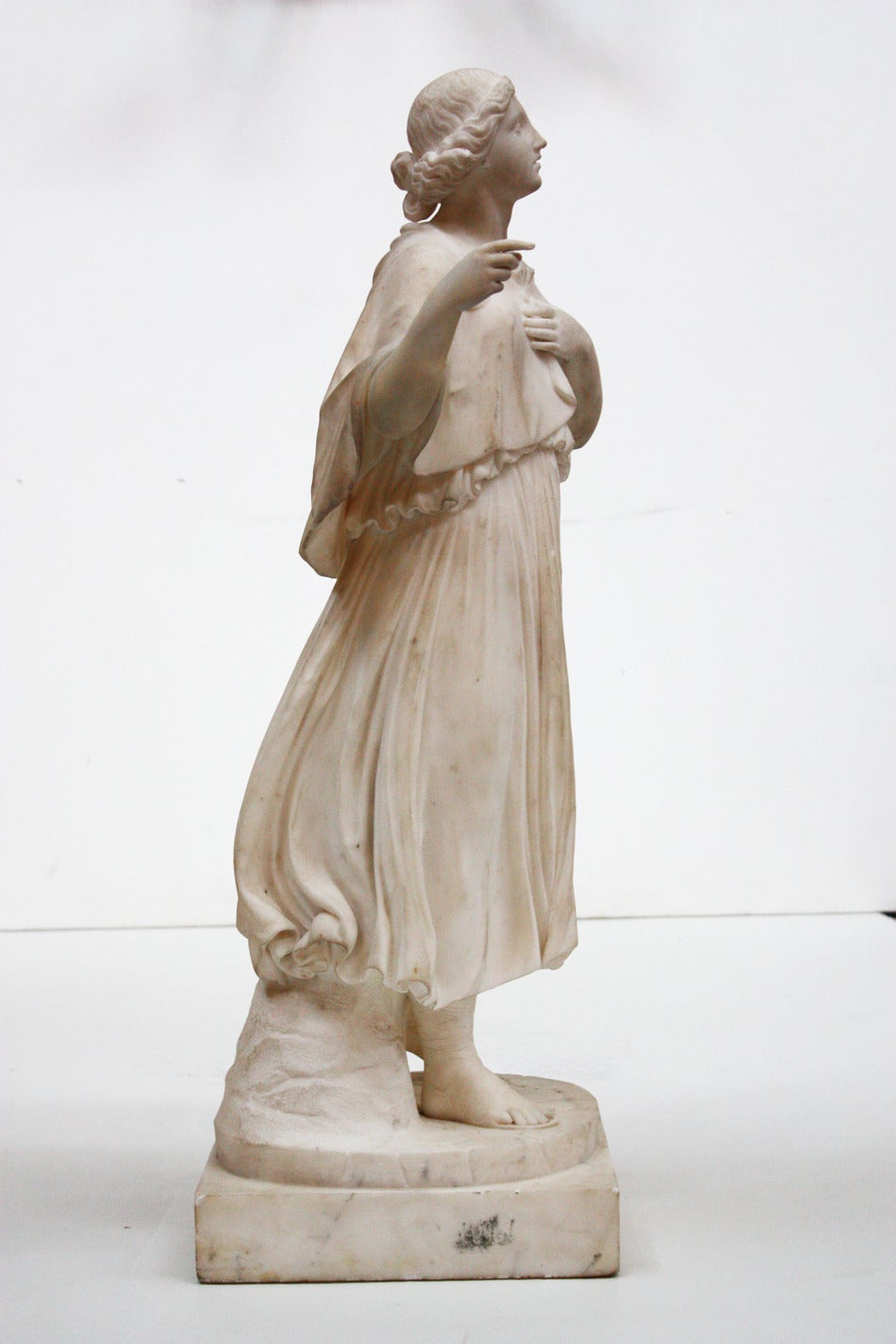 White Marble Sculpture of a Woman at 1stDibs