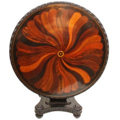 Anglo-Indian, Ceylonese Ebony and Specimen Wood Centre Table