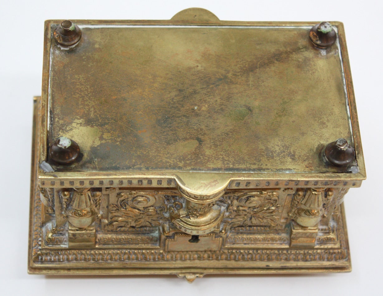 Repoussé Elaborately Repousséd Italian Brass Box