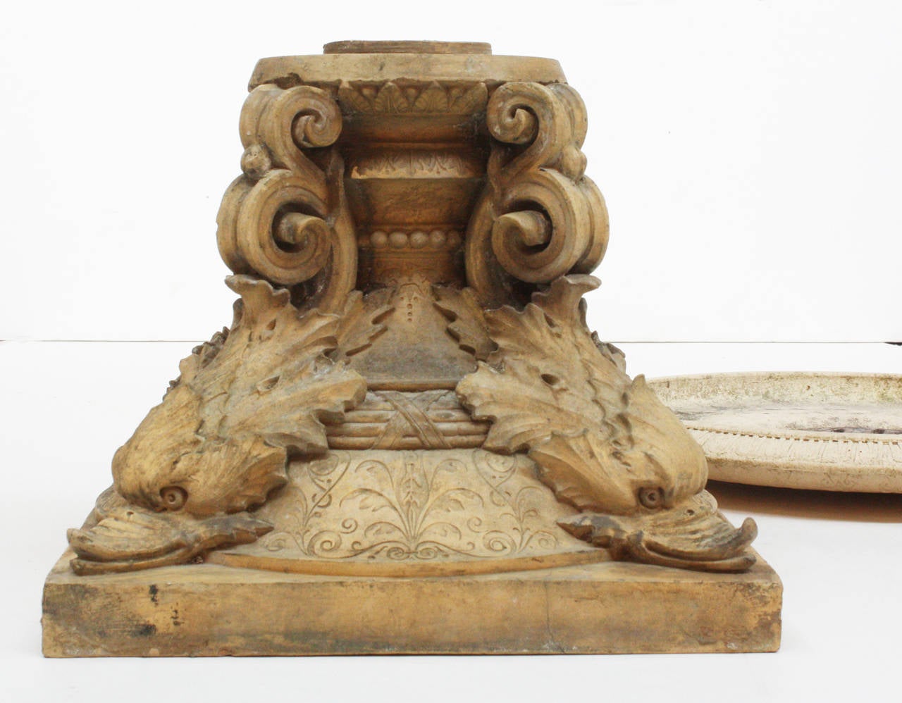 English Terra Cotta Fountain Base