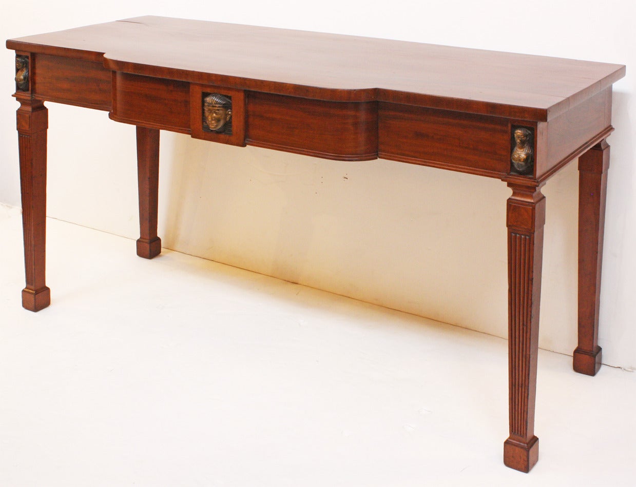 Carved English Regency Serving Table in the Egyptian Taste