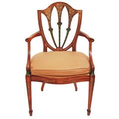 Edwardian Shield Back Armchair