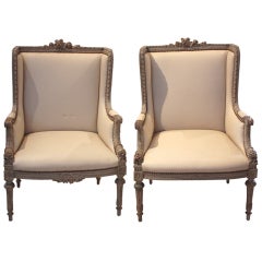 Pair of French Louis XVI Revival Arm Chairs Pair of French Louis XVI Revival Arm Chairs