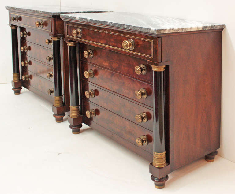 Pair of Empire Style Chests In Good Condition In Dallas, TX