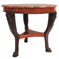 Empire Table of Mahogany with Satyr Form Legs