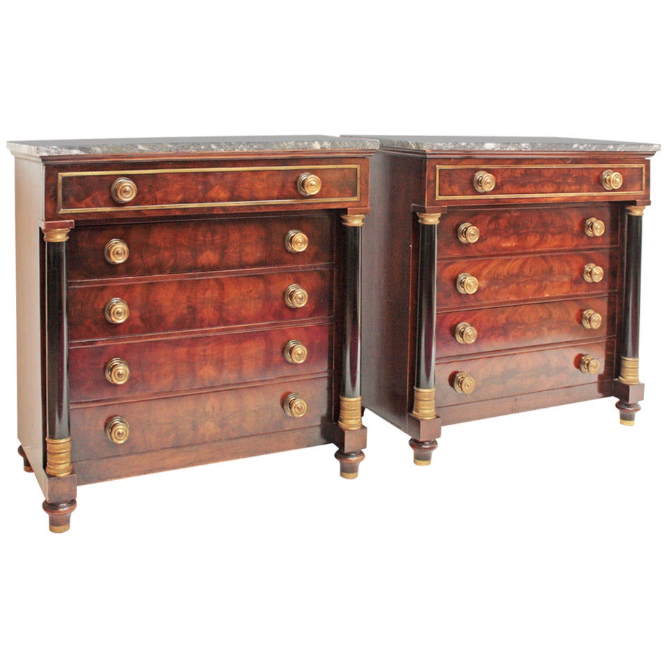 Pair of Empire Style Chests