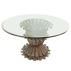 Bronze Base Round Dining Table