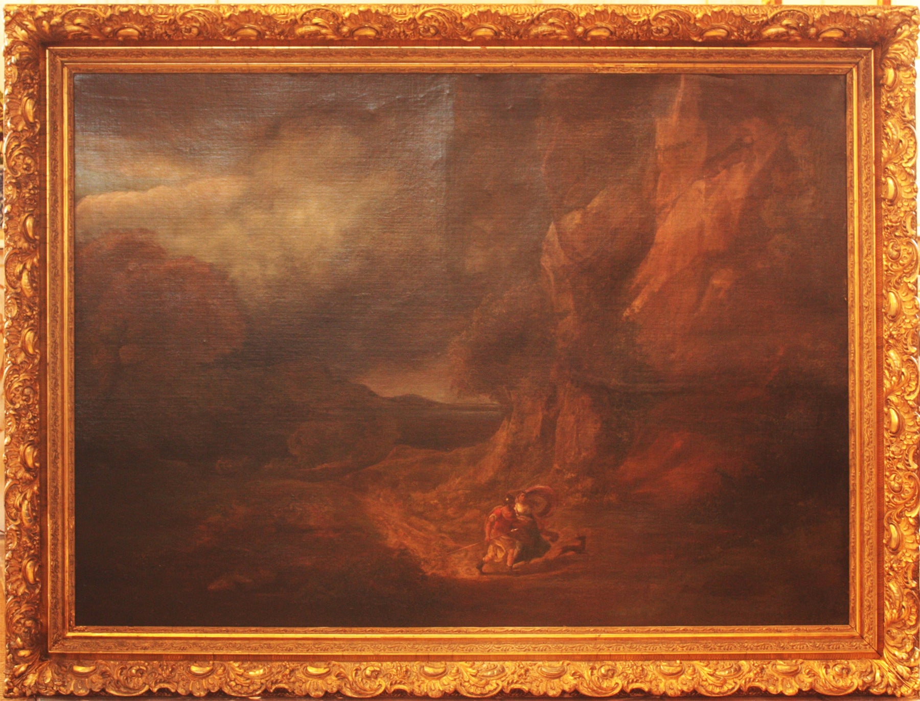 Large 18th Century Oil on Canvas Italian Landscape