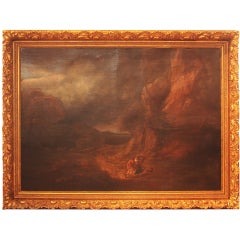 Large 18th Century Oil on Canvas Italian Landscape