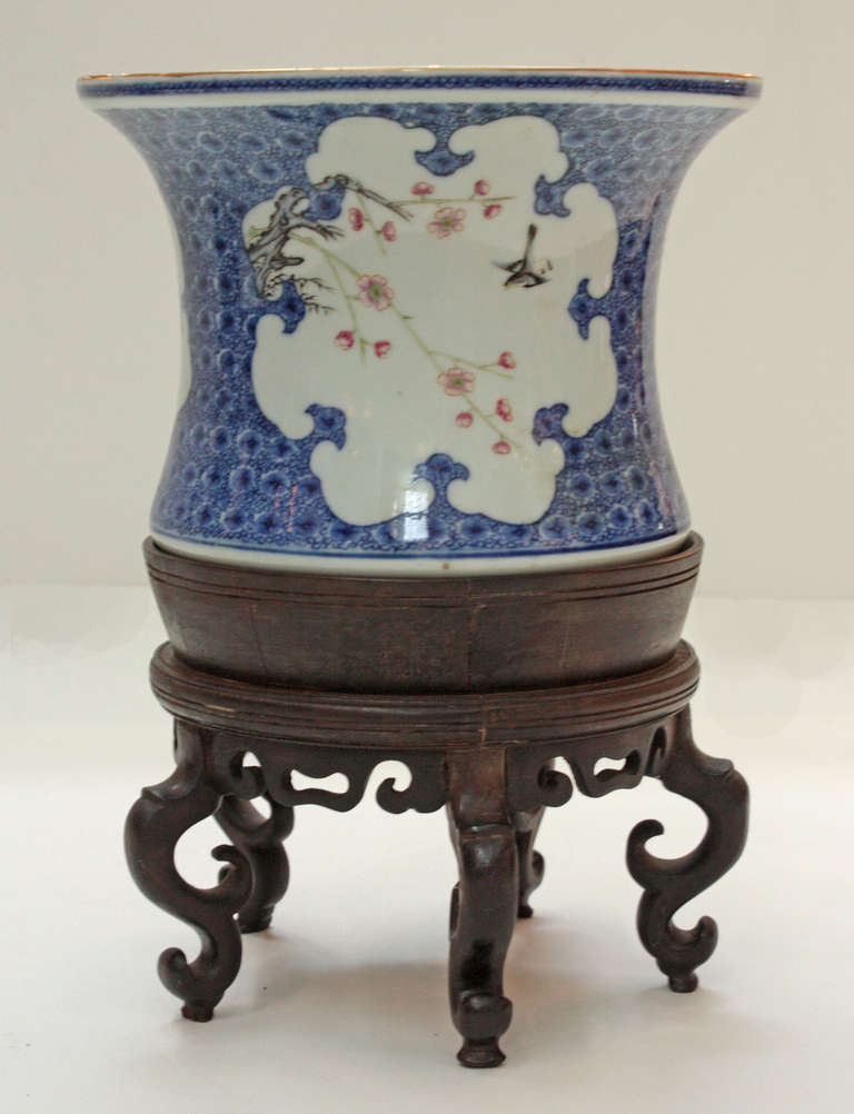19th Century Pair of Chinese Porcelain Jardineres on Custom Stands
