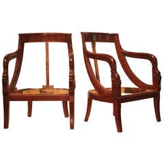 Pair of Charles X Tub Chair Frames