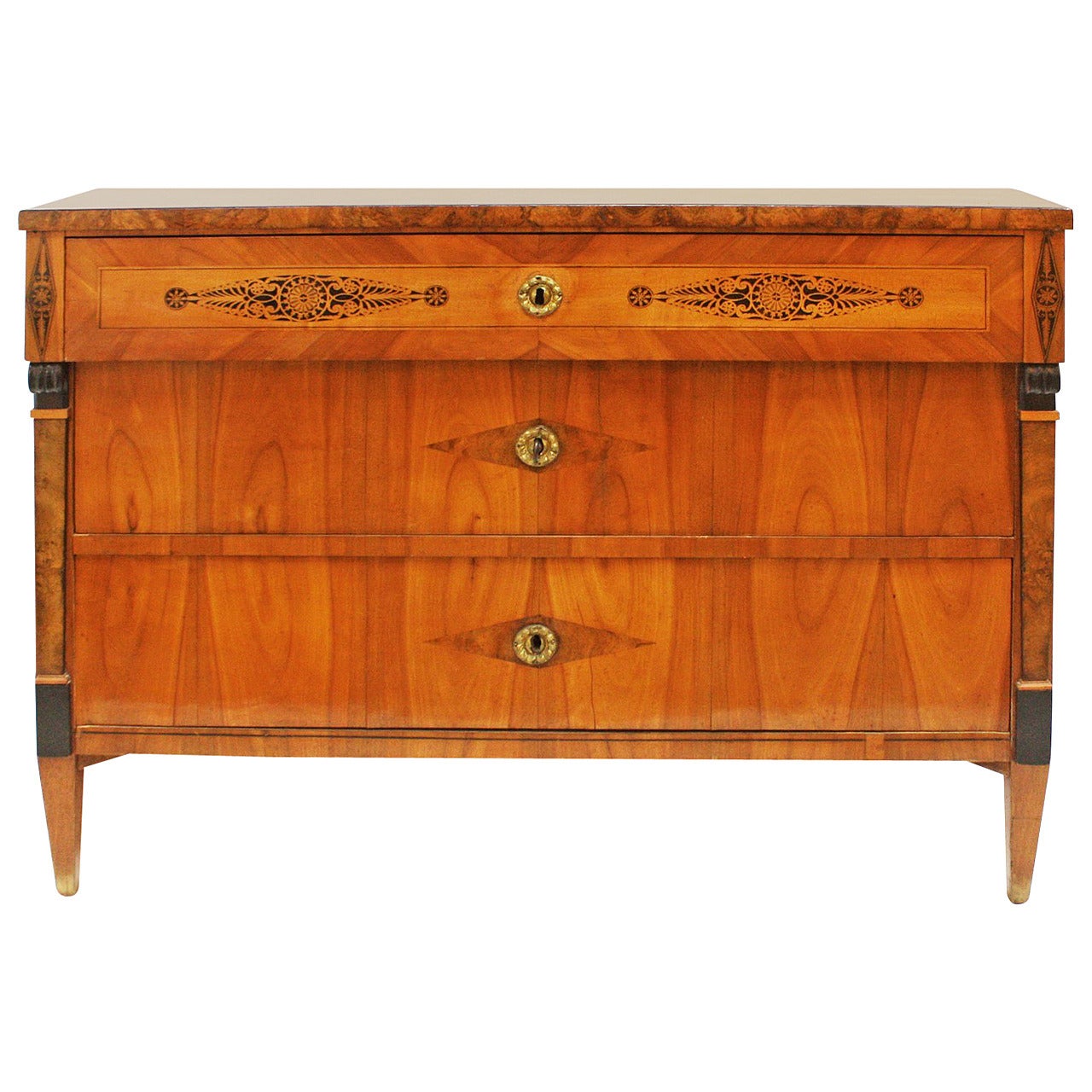 19th Century Three-Drawer Biedermeier Chest