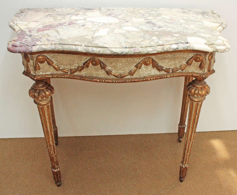 Gilt Italian Neoclassical Console Table