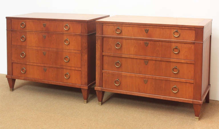 American Neoclassical Style Chests of Drawers by Baker