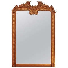 Antique Louis Phillipe Mirror with Tinned Mercury Plate