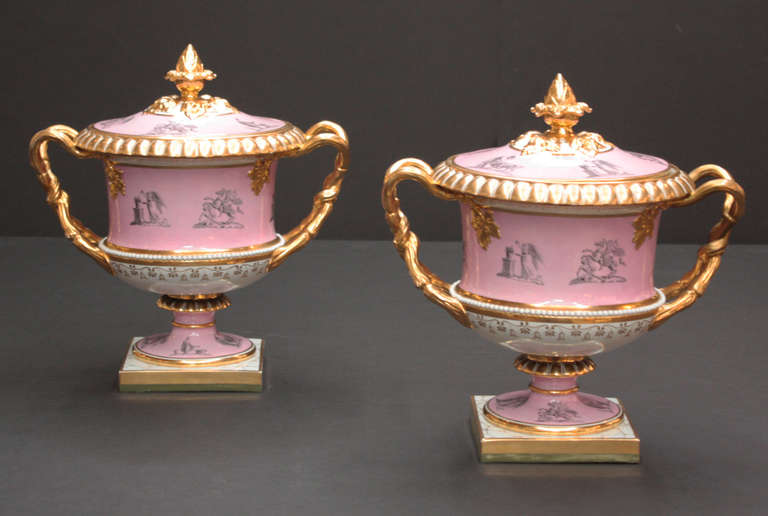 Pair of Porcelain Fruit Coolers
