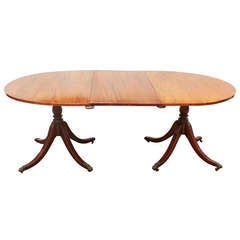 Georgian Revival Two Pedestal Dining Table