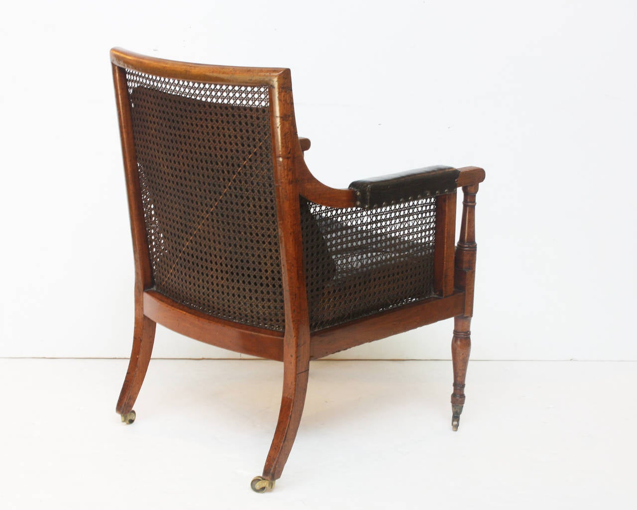 Caning English Regency Library Chair
