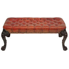 Commodius George II Style Carved Wooden Bench