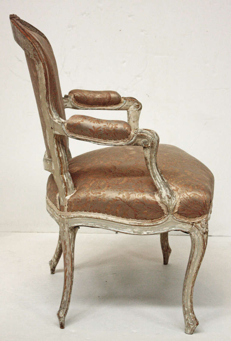 Carved Period Louis XV Fauteuil
