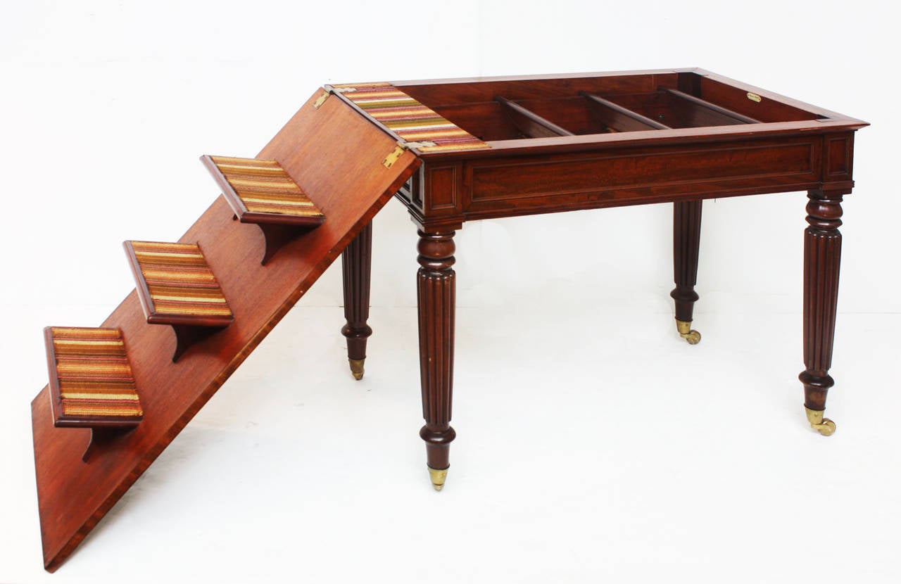 19th Century Period Regency Metamorphic Library Steps and Writing Table