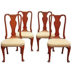 Set of Georgian Chairs with Urn Form Splats / Queen Anne Style 10