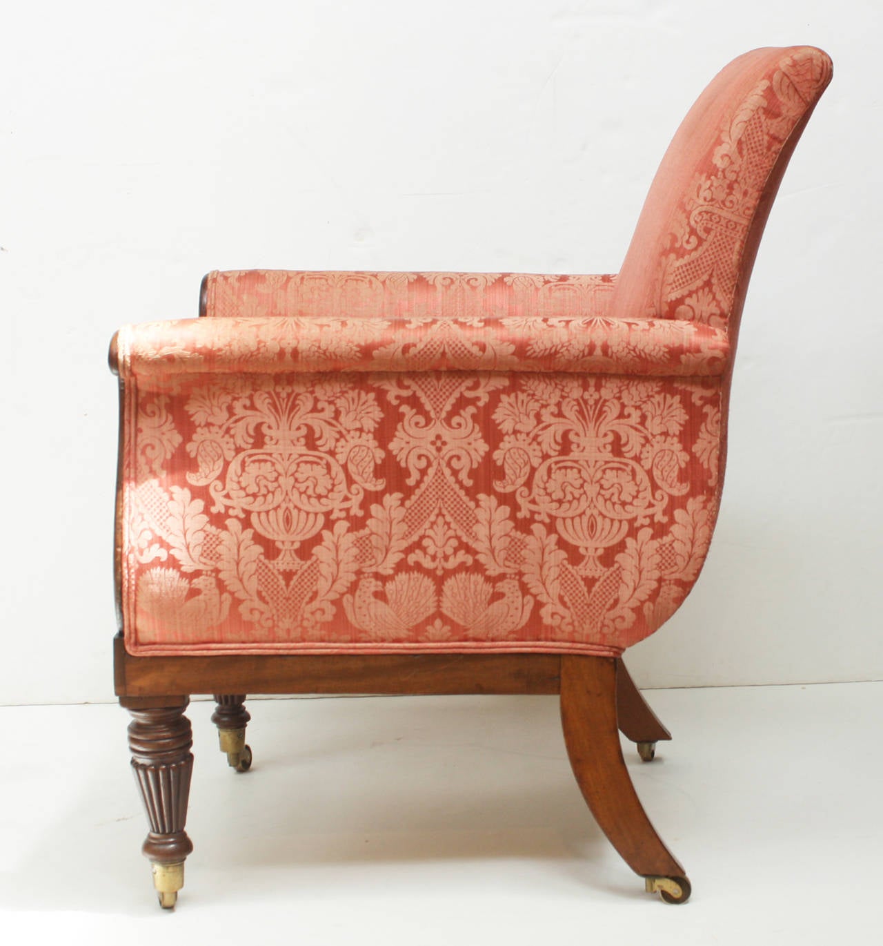 English Regency Mahogany Library Chair In Good Condition In Dallas, TX