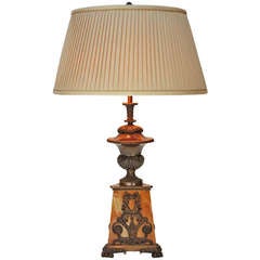 Regency Sienna Marble and Bronze Lamp 10