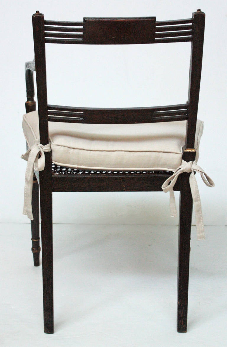 19th Century Pair of Regency Arm Chairs