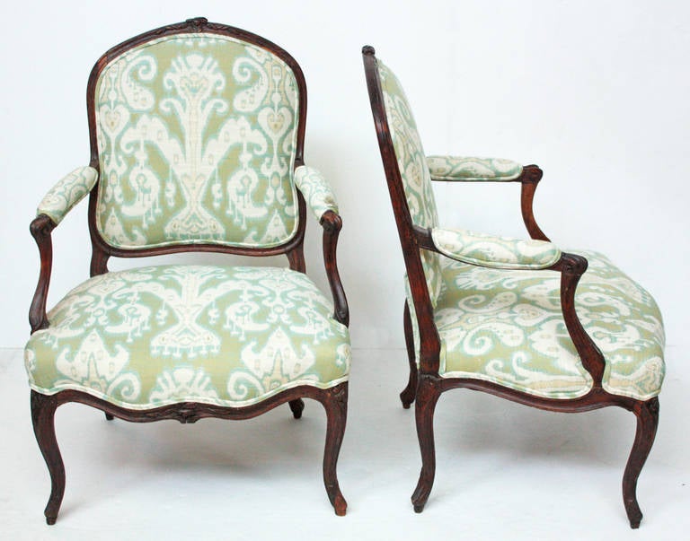 French Pair of Louis XV Fauteuils