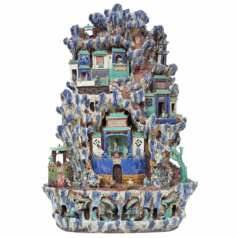 Large Chinese Pottery Fountain