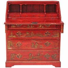 Georgian Style Drop Front Chinoiserie Desk