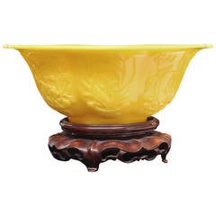 Yellow Peking Bowl on Stand