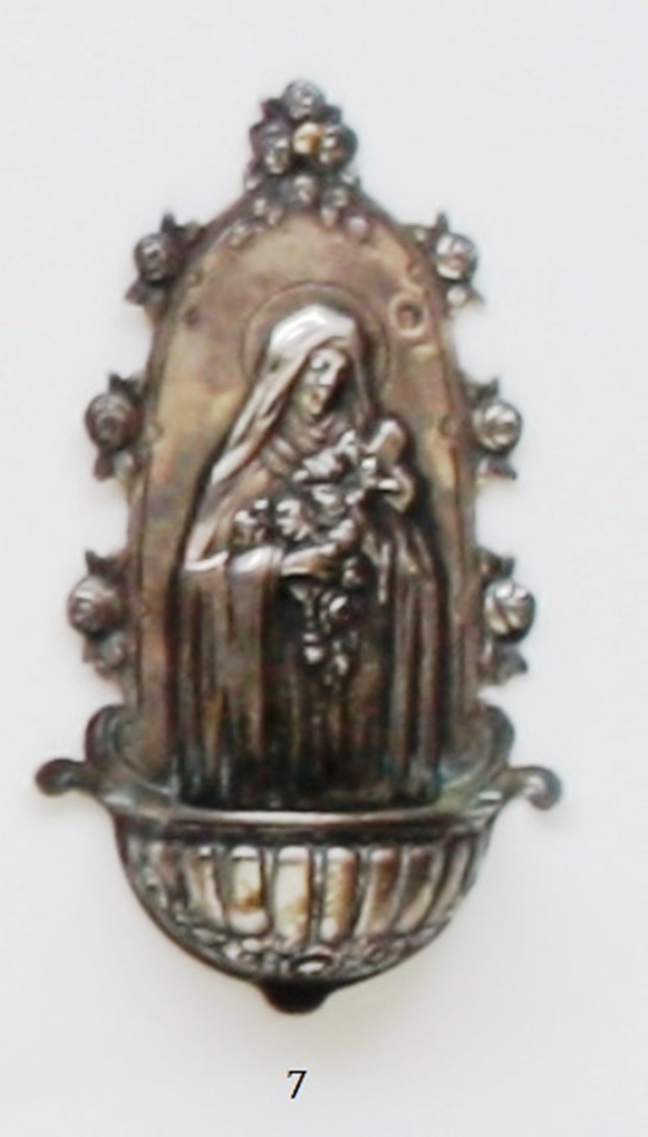 vintage holy water font