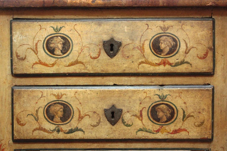 Wood 18th Century Polychrome Italian Commodini