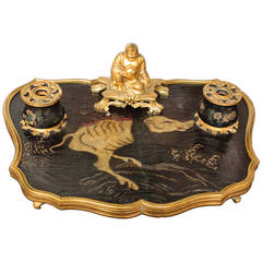 French Rococo Chinoiserie Inkwell